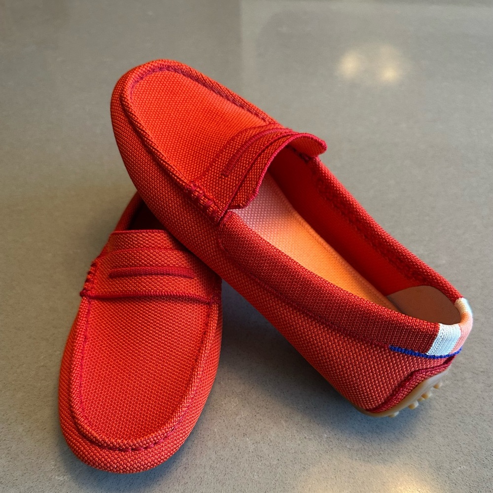 Rothy's Red Knit Penny Loafers
